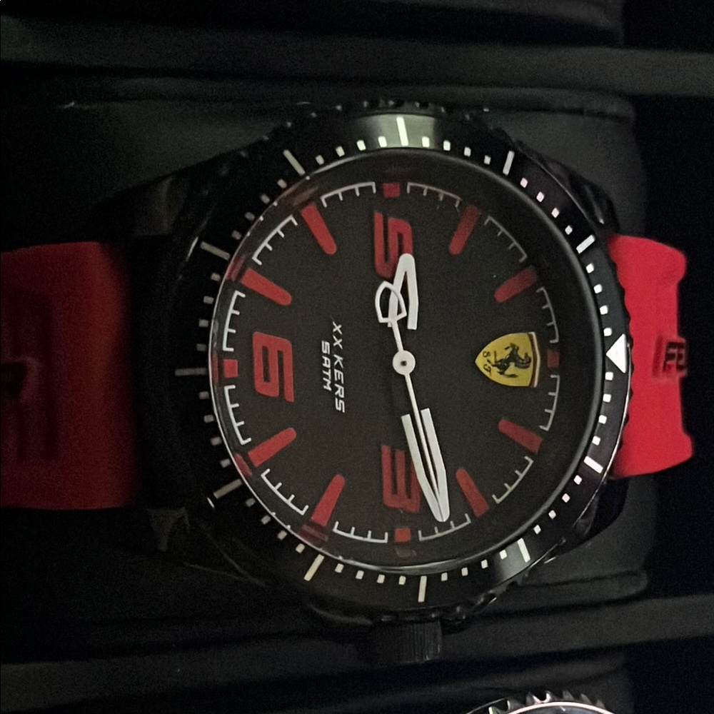Ferrari Red and Black Sport Watch